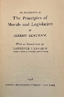 The Principles of Morals and Legislation (page)